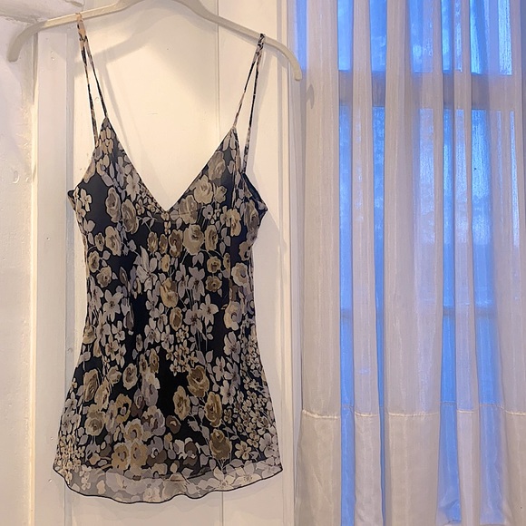 Vintage Jean-Louis Scherrer 100% Silk Floral Tank - Picture 6 of 9